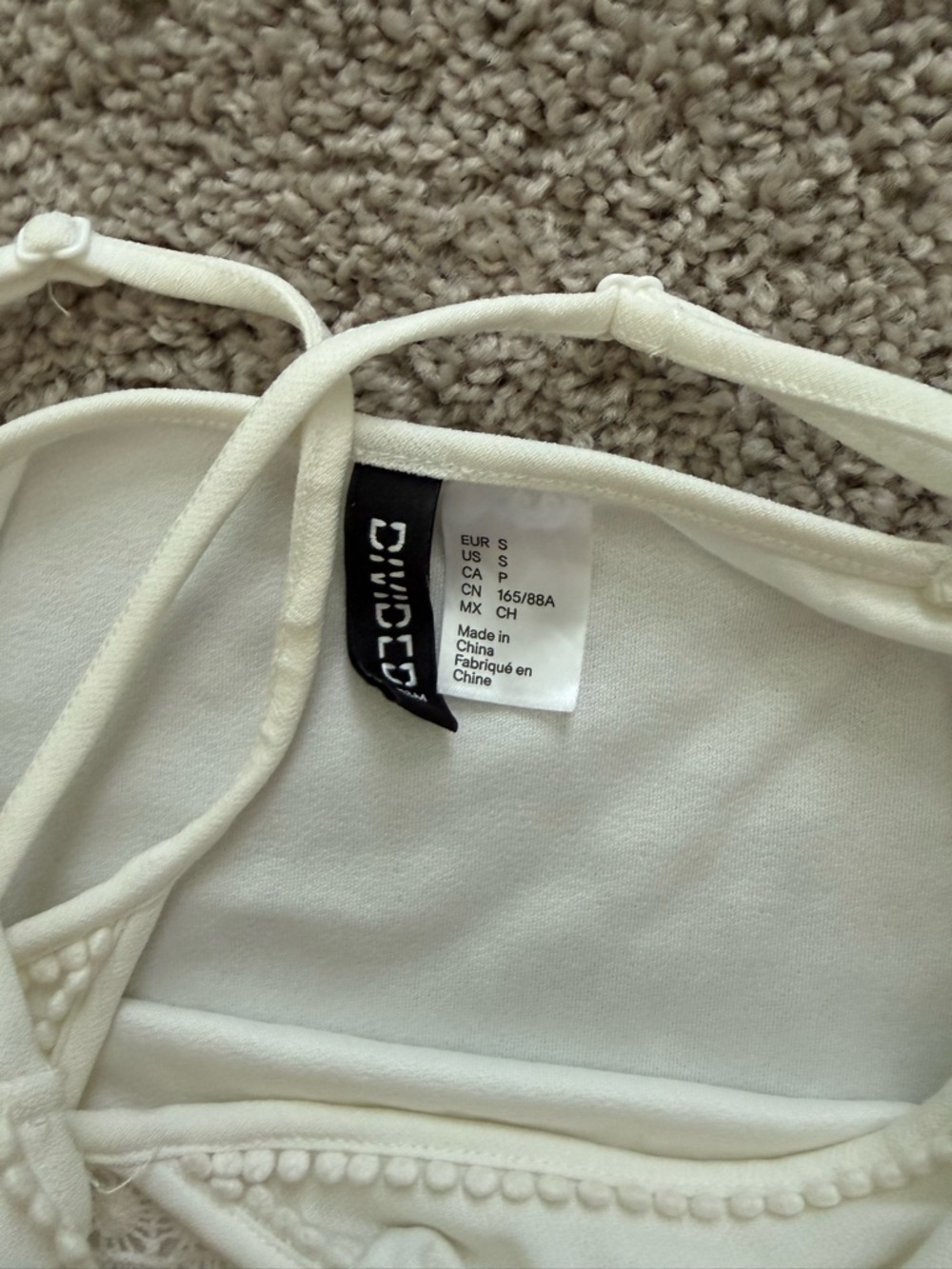 Divided white Bodysuit - Picture 3 of 4